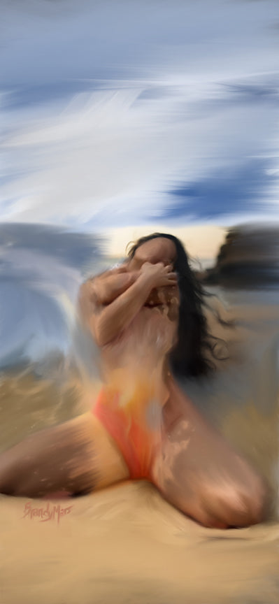 Beach Self Hug Poster