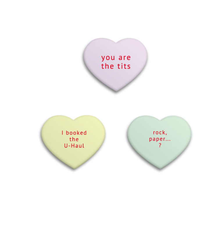 Sapphic Sassy Candy Funny Hearts