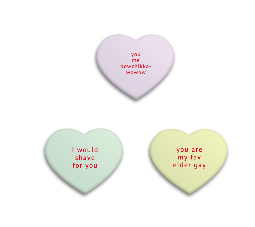 Sapphic Sassy Candy Funny Hearts