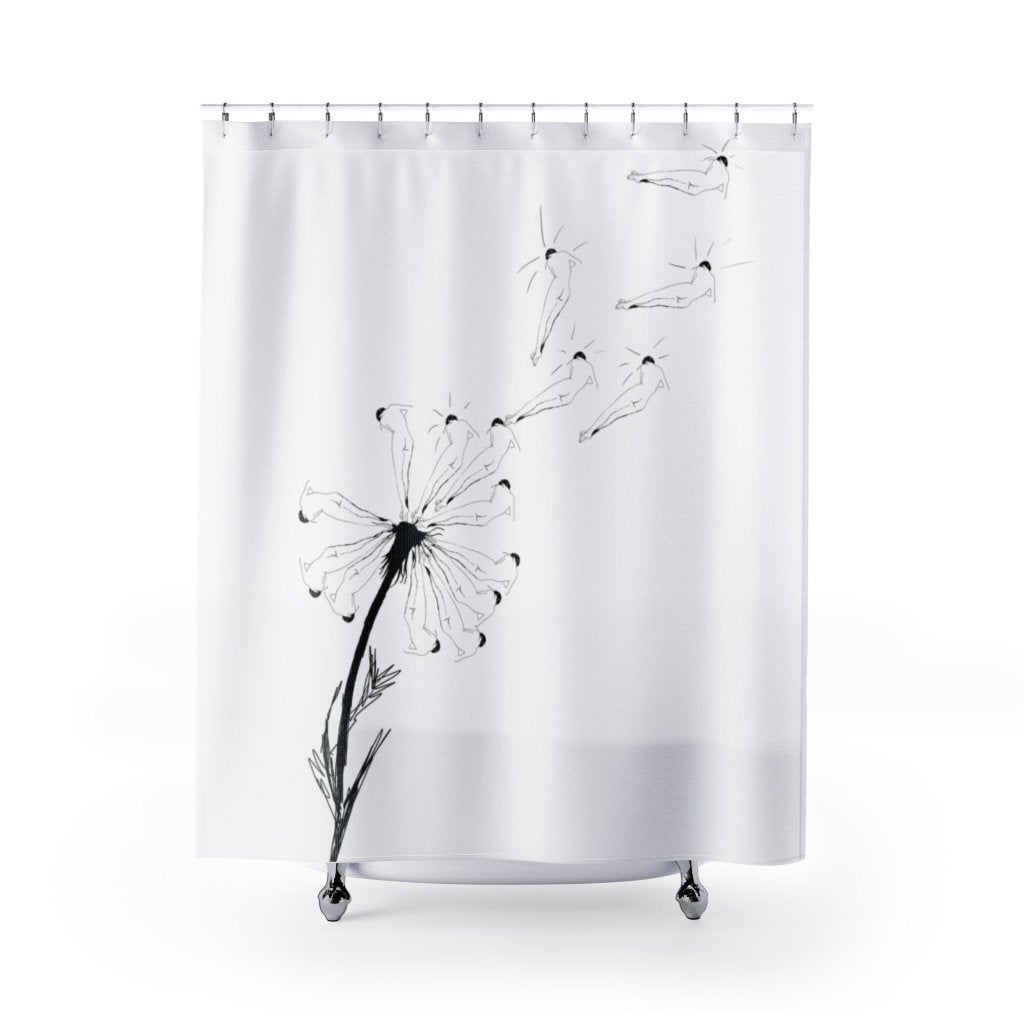 Nude Dandelion Shower Curtain
