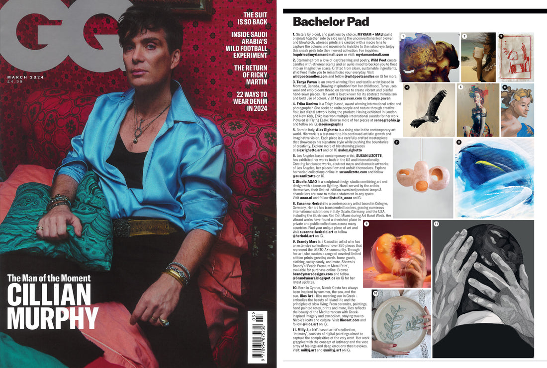 My painting in GQ March 2024 issue