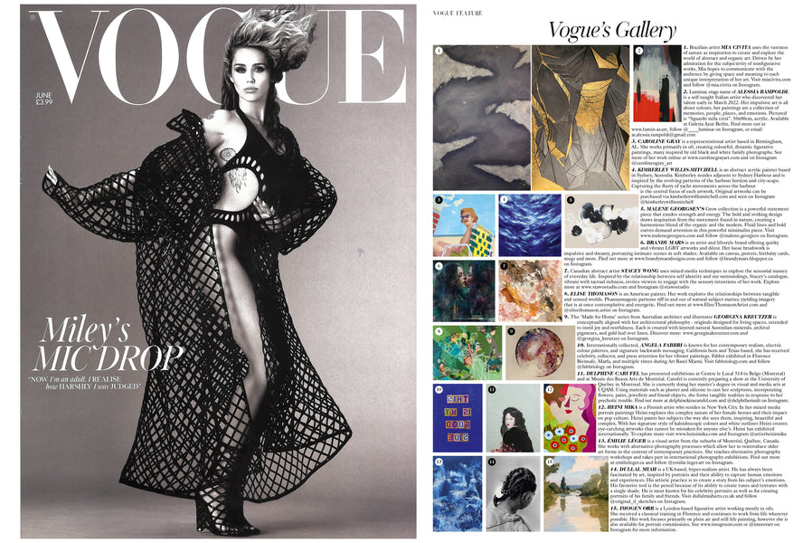 My Painting "Raincouver" in the June Issue Of British Vogue Out On Stands Now!