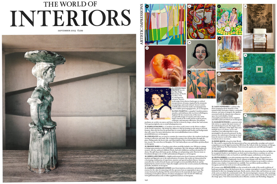 My Art In Condé Nast's World Of Interiors September Issue