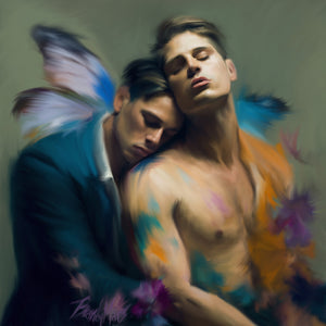 Gay Couple Butterfly Poster