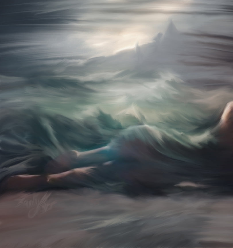 *New* Nude Ocean Wave Canvas
