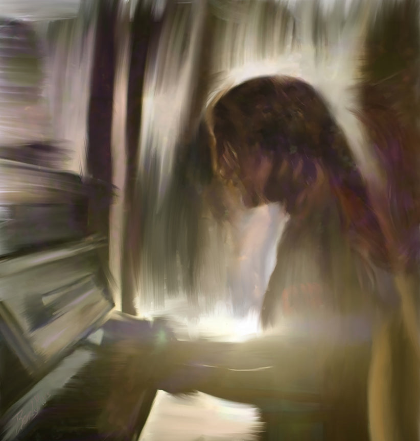 *** Player / Girl Playing Piano Poster / Pianist / Musician Music