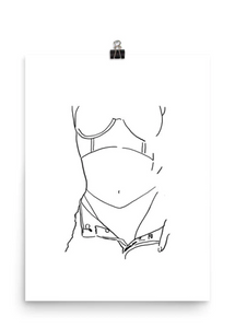 8.5x11" print underwear body