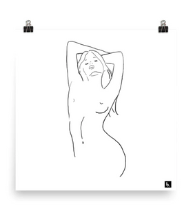 8.5x11" print front nude woman