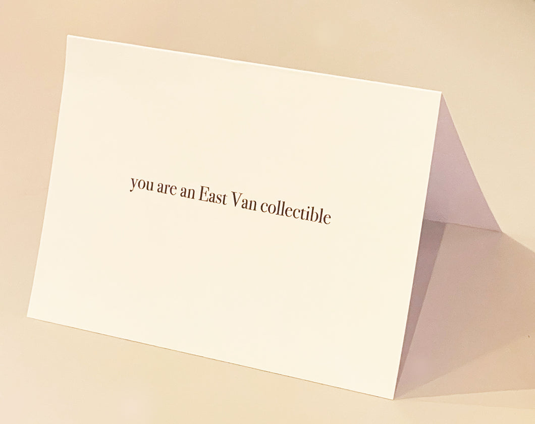 *** You are an East Van collectible card / Commercial Drive / Main Street / Vancouver Card / Funny Birthday Card / British Columbia / Canada / E Van