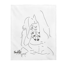 Astrology Moon Lesbian Velveteen Plush Blanket Artwork/ Galaxy / Christmas Gift/Star Watching Art/ LGBTQ/Lesbian Couple/Lesbian Love/Wedding Gift/Queer