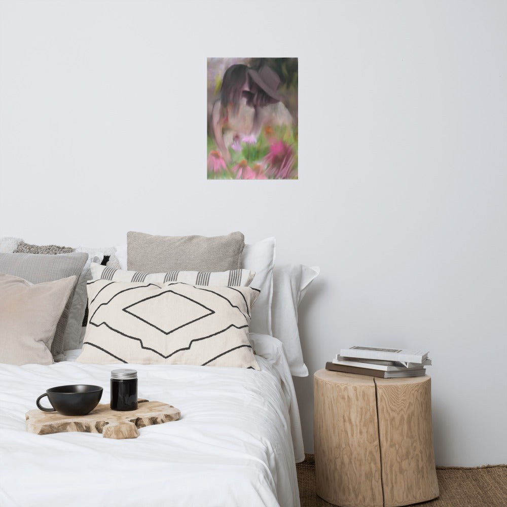 Flower Field Pastel Poster