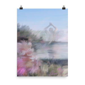 Summer Swim 2021 Poster / Ethereal Swimming / Lady In Water / Flowers