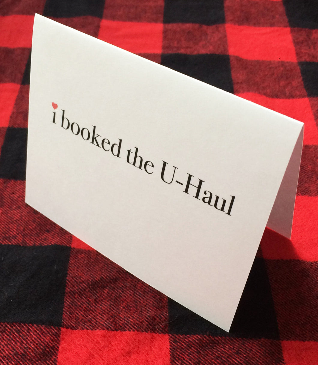I booked the U-Haul card