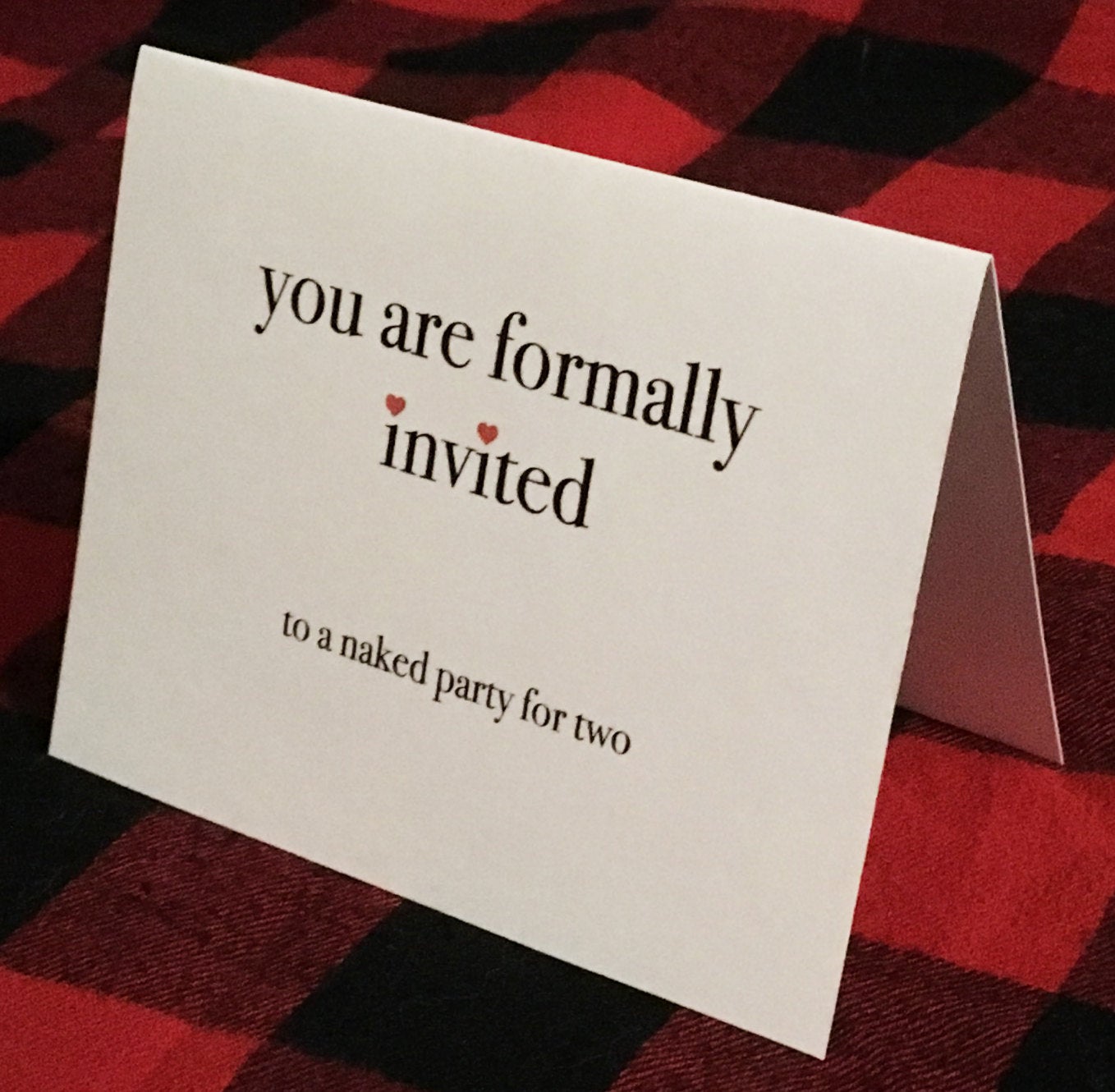 Formally Invited Naked Party Card