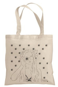Eyeball tote bag/Original artwork/Unique bag/Re-useable Shopping Bag/Cool Art/Modern Art/Young Artist/Eye Art/Young Woman