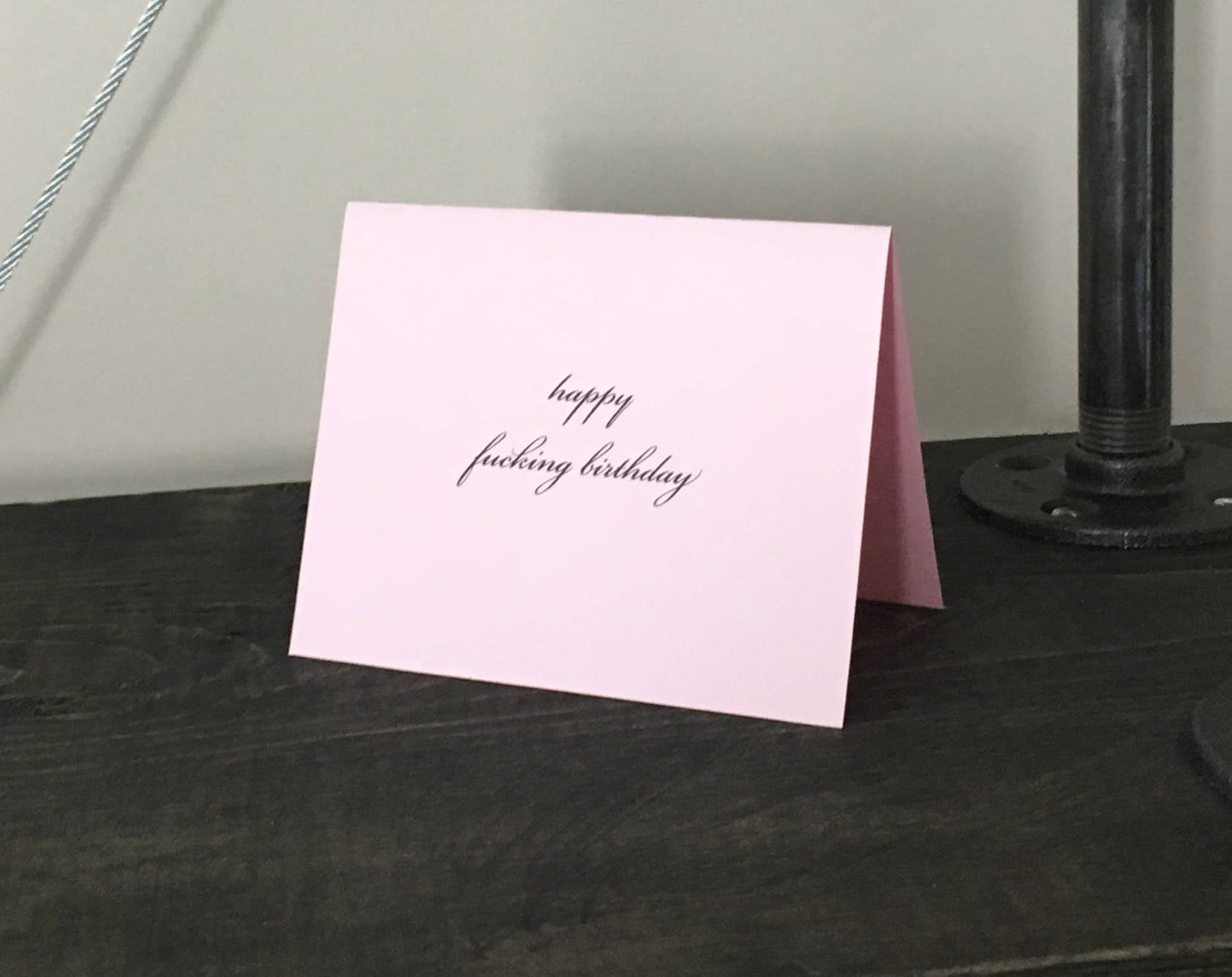 Happy Fucking Birthday Pink Card