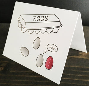 Gay Easter Card/Funny Easter/LGBTQ Easter/Queer Easter/Gay Easter Greeting Card/Lesbian Easter/Easter Gift/Easter Bunny Eggs