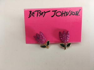 Vintage Betsey Johnson Tulip Earrings/Original packaging included/Great condition/Rare vintage earrings