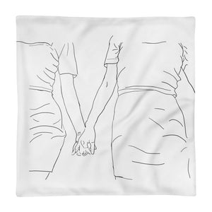 Lesbian Artwork Pillow Case/Christmas gift/Gift for her/Queer art/Lesbian artist/Gay Art/Unique gay gift/Lesbian art/LGBTQ