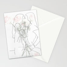 Lesbian Artwork Card // Lesbian Valentine&#39;s Day // Lesbian Wedding // Two Brides // Lesbian Love Card // Lesbian Romantic Card