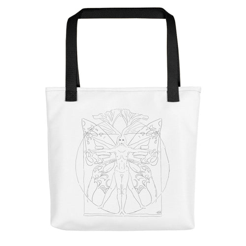 Vetruvian woman tote bag/Vetruvian man tote bag/Leonardo da Vinci/Art Nouveau/Christmas gift/Grocery bag/Reusable bag art