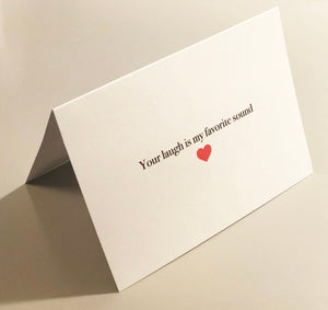 Your laugh is my favourite sound card // Valentine&#39;s Day Card // Funny Friendship Card // Romantic Card // Cute Card // Love card // Dating