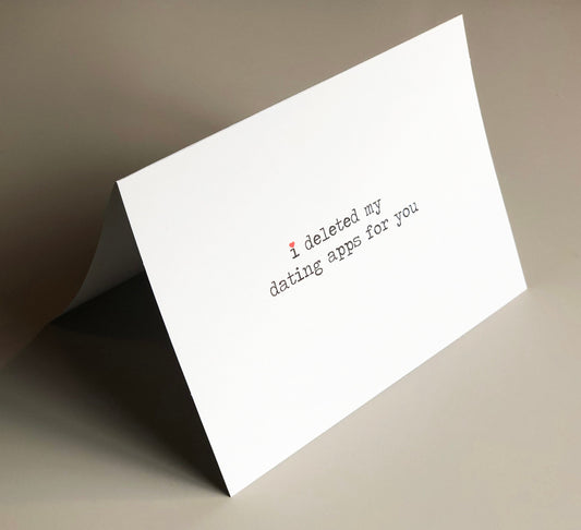 Deleted Dating Apps Card