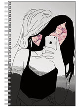 Notebook Lesbian Artwork/Gay notebook/Birthday Notepad/West Coast Mountains Artwork/Floral Artwork/Lesbian Valentine Gift/Art