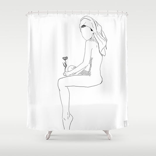 Nude Flower Shower Curtain