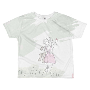 Toddler T-shirt /Baby Shower Gift/Illustration/Unique Children Art/Orchard/Apple Art/Teddy Bear Artwork/Cute Artwork