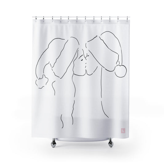 Christmas Kiss Shower Curtain