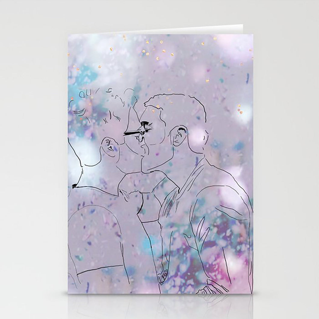 Gay Couple Artwork Kiss Card/Sense8/Gay Wedding Card/Gay Men/Gay Kiss/Gay Birthday/Gay Birthday Gift/Gay Art/Mr Mr/Sense 8