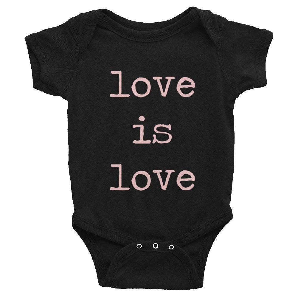 Love Is Love Infant Bodysuit/Pride Onesie/Rainbow Onsie/Gay Pride Kids Clothing/Cute Baby Clothes Lesbian Queer/Pride Baby Clothes