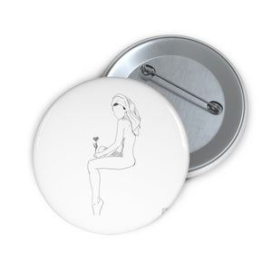 Nude Art Pin/Original Figure Drawing Button/Minimal Line Drawing Art/Nude Print /Nude Figure/Nude Woman Illustrations/Feminist