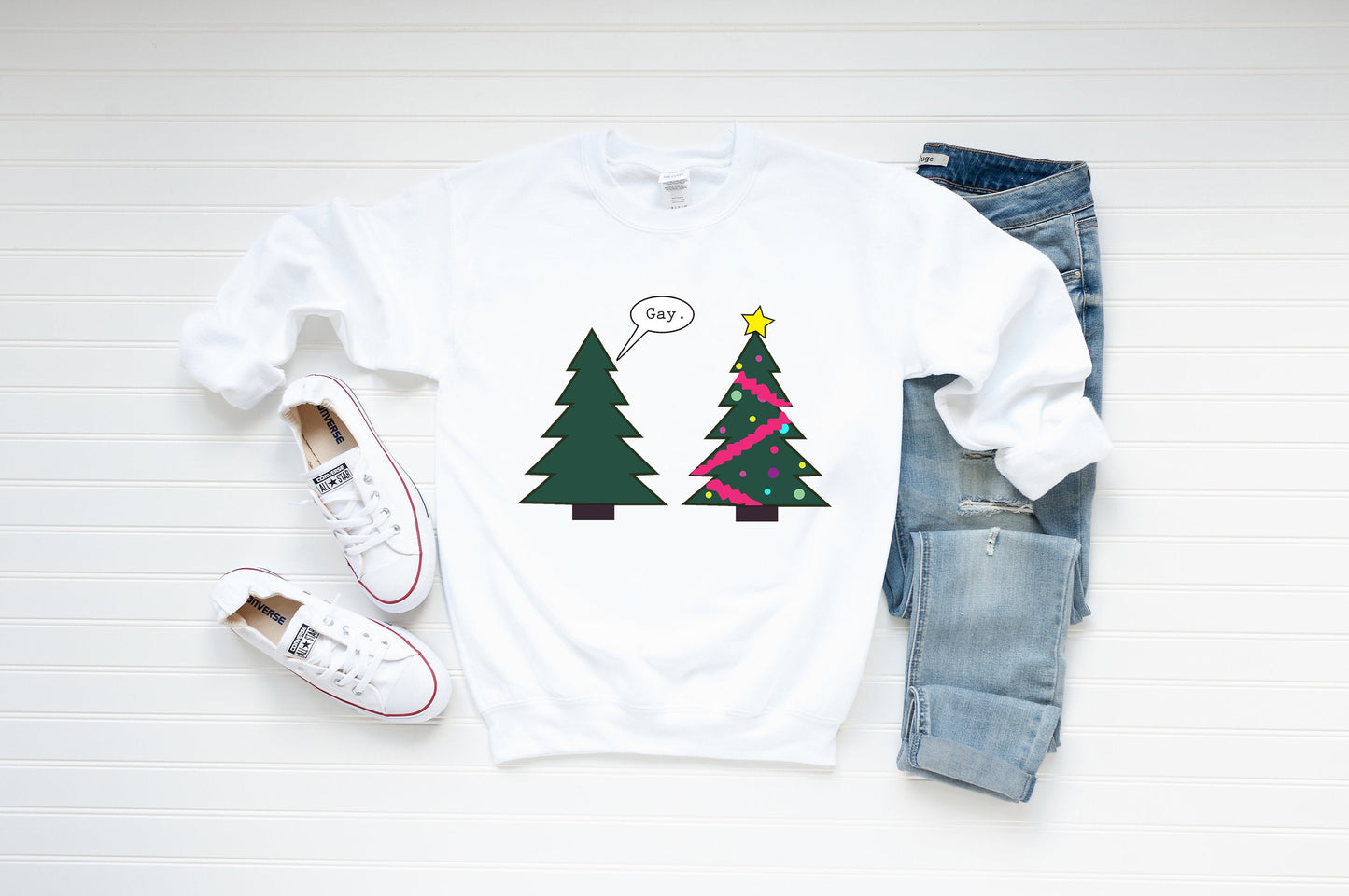 Gay Christmas Tree Sweatshirt