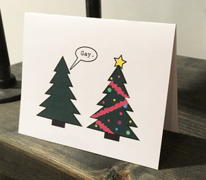 Gay Christmas Tree Card