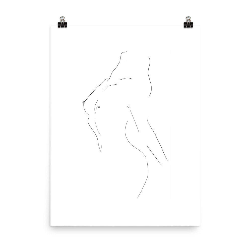 Woman Line Artwork Poster