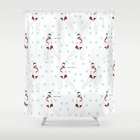 Gay Bear Dancing Shower Curtain