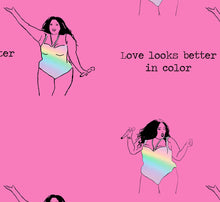 Lizzo Love Looks Better In Color Crop Top/Lizzo Cup/Rainbow/Valentine&#39;s Day Gift/Christmas/Birthday/LGBTQ/Queer Gift/Lesbian