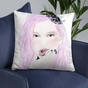 King Princess Pillow/Lesbian Musician/Lesbian Artwork/LGBTQ Pride/Mikaela Straus Art/Gay Artwork/Queer/King Princess Gift
