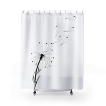 Nude Lady Dandelion Shower Curtain/Wild Flower/Minimal Line Art/Black And White Art/Line Art Naked Woman/Figure drawing Beautiful