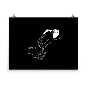 Tofino Artwork/Westcoast Art/Tofino Gift/Surfing/Wave/Nude Woman/Figure drawing/Ocean Art/Sea Shell/Beautiful Nude Poster