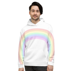 Pastel Rainbow Distressed Unisex Hoodie/Queer LGBTQ Sweatshirt/Gay Pride Shirt/Queer Lesbian/Queer Birthday Gift/Gay Present Top