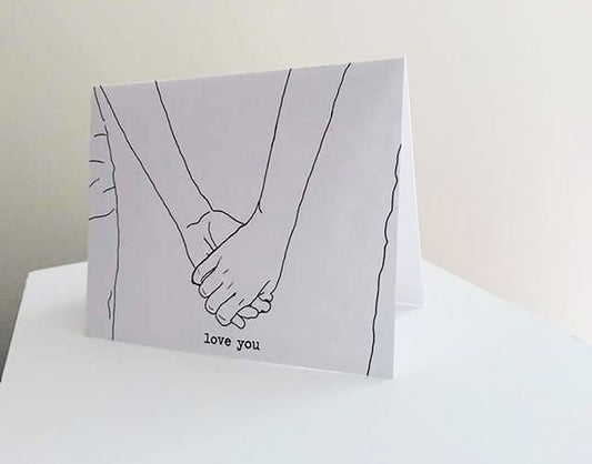 Love You Hand Holding Card