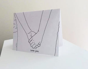 Lesbian &quot;love you&quot; Card // Lesbian Valentine&#39;s Day // Lesbian Wedding // Two Brides // Lesbian Love Card // Lesbian Romantic Card