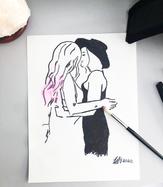 Original Pink Hair Artwork