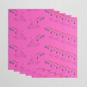 Dykes On Bikes Lesbian Wrapping Paper/Lesbian Gift Wrap/LGBTQ/LGBT Present/Wrapping Paper Artwork/Valentine Gift/The L Word