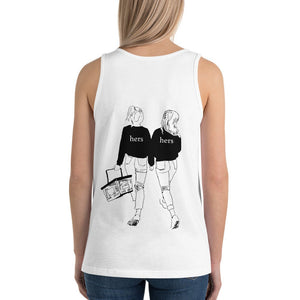 Lesbian Art Unisex Tank Top/Hers Hers/Lesbian Tank Top/LGBTQ/Mrs Mrs/Gay/Lesbian Shirt/Unisex/Lesbian Drawing Birthday Gift