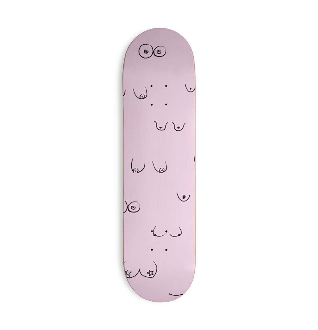 Boobs Skateboard Deck/Rare/Breast Skateboard /Lesbian Skateboard/Body Positive/Boob Birthday/Skateboard Feminism/Pink Boob/Art