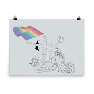 Dykes On Bikes Women&#39;s Joggers/Lesbian Artwork/Valentine Lesbian Wedding Two Brides Sweatpants Love Art LGBTQ Pride Gay Pride Motorcycle